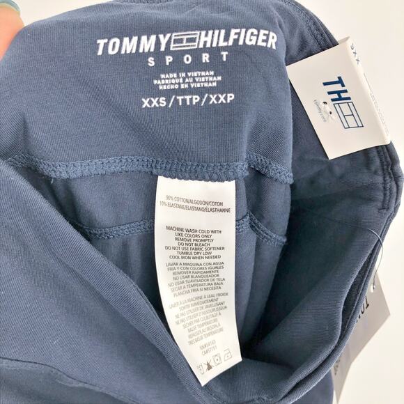 Tommy Hilfiger Womens Active Leggings XXS Navy Blue High Rise Full Length NWT - Picture 8 of 8